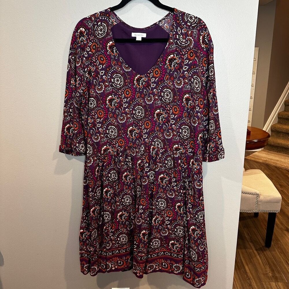 Garnet Hill Floral Shift Dress 14